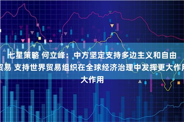 七星策略 何立峰：中方坚定支持多边主义和自由贸易 支持世界贸易组织在全球经济治理中发挥更大作用